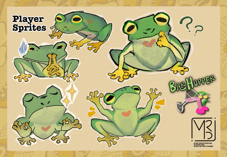 2D Player Sprites - BarHopper (2025)